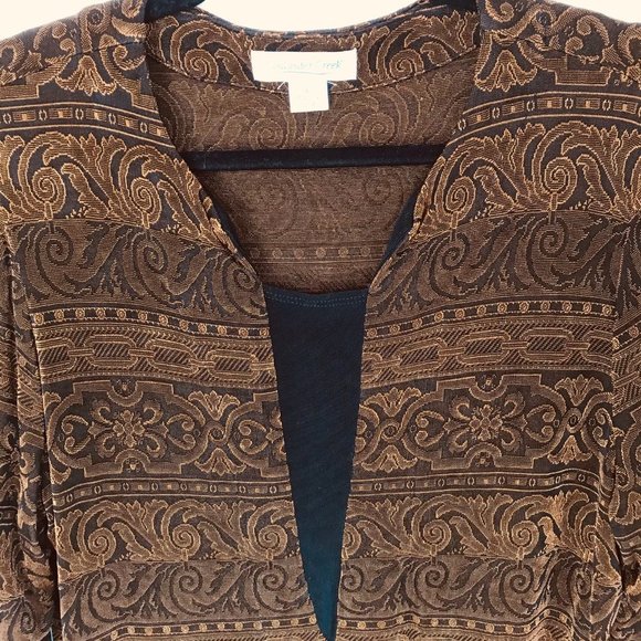 Coldwater Creek Black And Brown Tunic Style - Picture 2 of 6